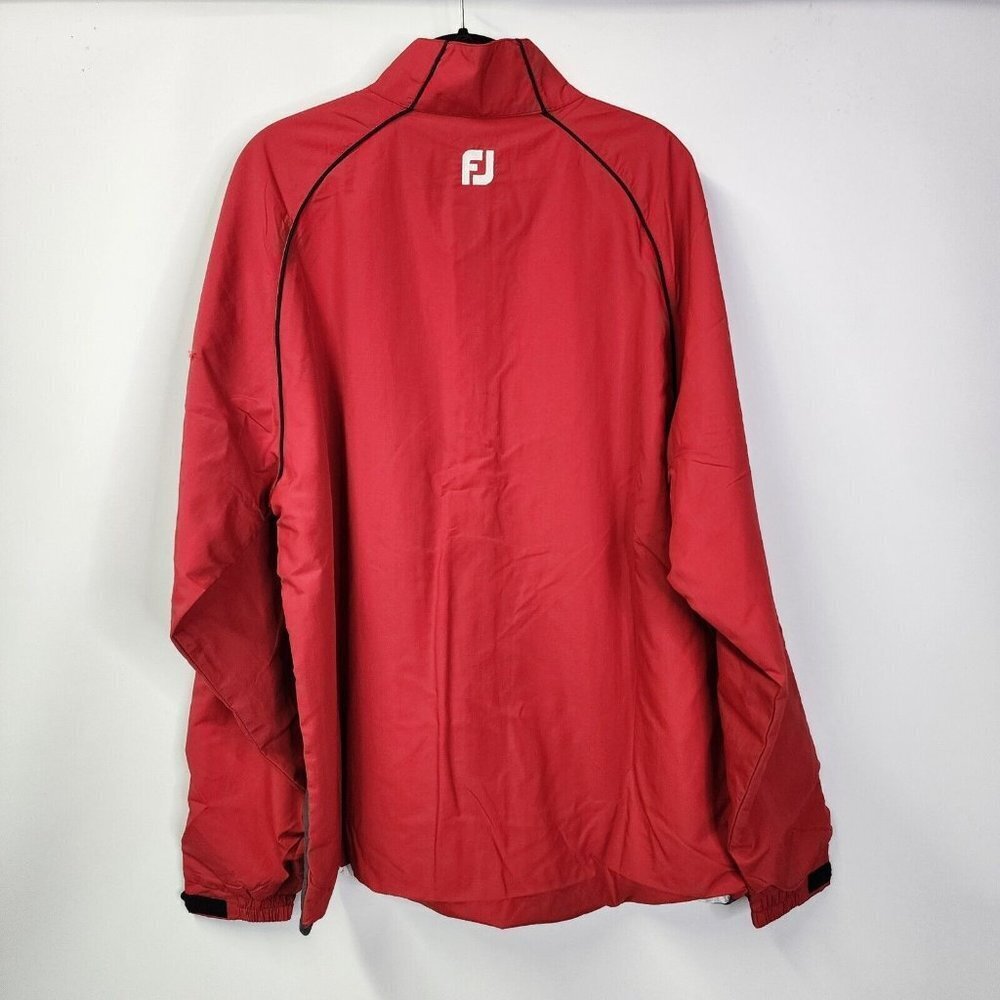FootJoy Red & White Performance Quarter-Zip Jacket - Picture 2 of 11